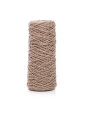 Skein of thread on a white background.