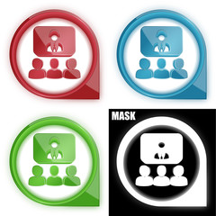 ikona w okręgu ze strzałką i blaskiem zestaw © vempireart