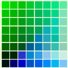 Green and blue squares.