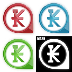 ikona w okręgu ze strzałką i blaskiem zestaw