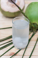 Fresh coconut drink with young coconut