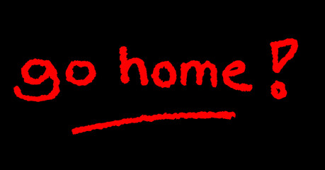 Go Home Scripture on blackboard