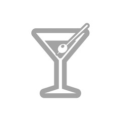 Martini. Cocktail outline icon. Summer. Vacation