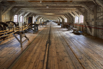 Old workshop on production of handling removable devices. Department of manufacturing wire rope slings. - Karlskorona , Sweden