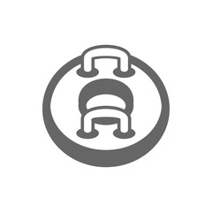 Fototapeta premium Towable Water Tube. Inflatble Boat icon. Vacation