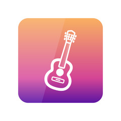 Guitar Beach outline icon. Summer. Vacation © nasik