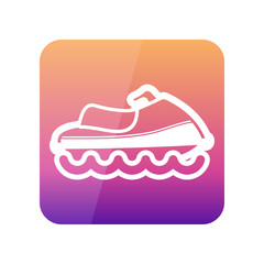 Jet Ski outline icon. Summer. Vacation