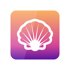 Seashell outline icon. Summer. Vacation