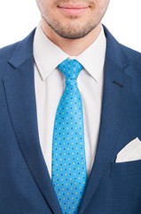 Businessman in formal suit with fashionable tie