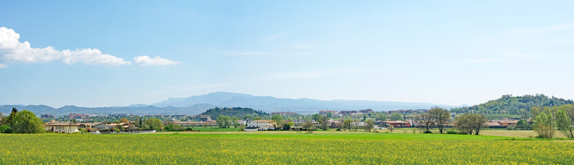 Campos de Colza en la comarca del Osona, Catalunya, España