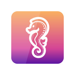 Sea Horse outline icon. Summer. Vacation