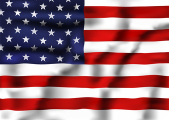 Fototapeta premium Vector Image of United States Waving Flag