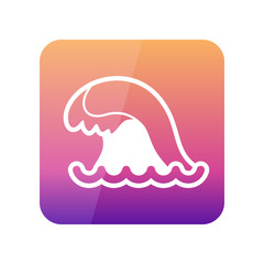 Ocean wave outline icon. Summer. Vacation