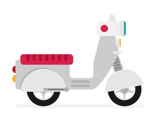 Vector creative flat design scooter icon