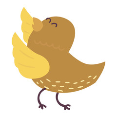 Cute bird vector illustration cartoon colorful