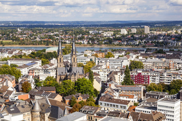 aerial of Bonn, the former capital of Germany