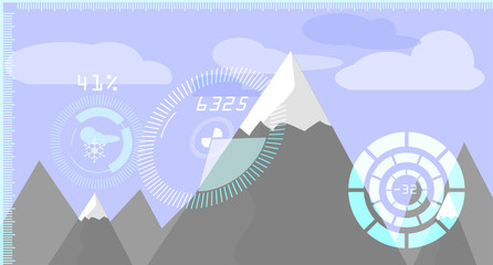 mountains and clouds