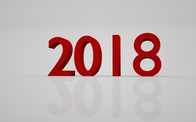 New year 2018 - obrazy, fototapety, plakaty
