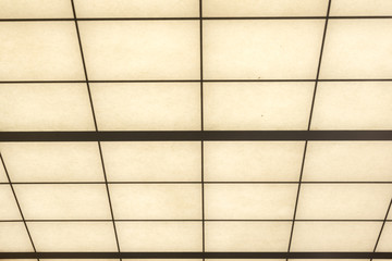 perspective shot of backlit translucent roofing panels