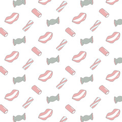 Sweets illustration hand drawn, candy background