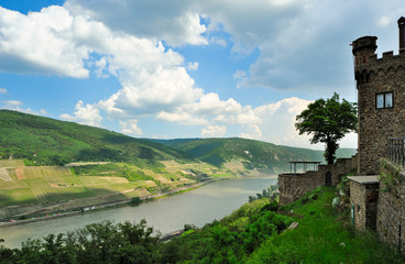 Burg Sooneck, Trechtingshausen, Unesco Weltkulturerbe Oberes Mittelrheintal, Rheinland-Pfalz, Deutschland, Europa