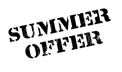 Fototapeta premium Summer Offer rubber stamp. Grunge design with dust scratches. Effects can be easily removed for a clean, crisp look. Color is easily changed.
