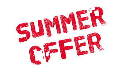 Summer Offer rubber stamp. Grunge design with dust scratches. Effects can be easily removed for a clean, crisp look. Color is easily changed.