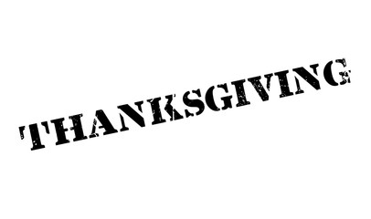 Thanksgiving rubber stamp. Grunge design with dust scratches. Effects can be easily removed for a clean, crisp look. Color is easily changed.
