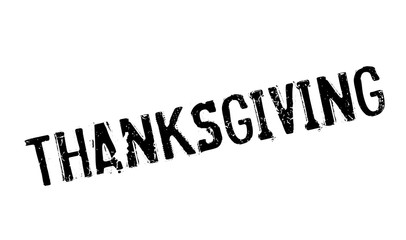 Thanksgiving rubber stamp. Grunge design with dust scratches. Effects can be easily removed for a clean, crisp look. Color is easily changed.