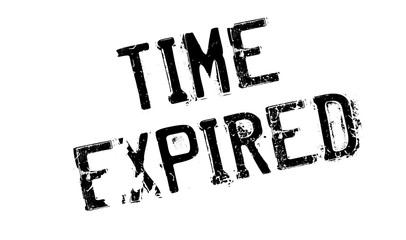 Time Expired rubber stamp. Grunge design with dust scratches. Effects can be easily removed for a clean, crisp look. Color is easily changed.