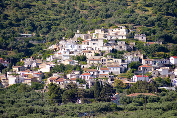 Obraz premium Village Cretan perched