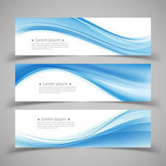 Set of banner templates  Modern abstract Vector Illustration.