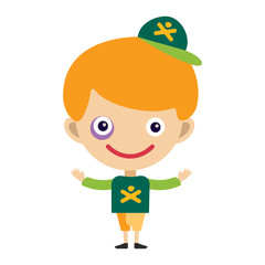 Boy portrait fun happy young expression cute teenager cartoon character little kid flat vector illustration.