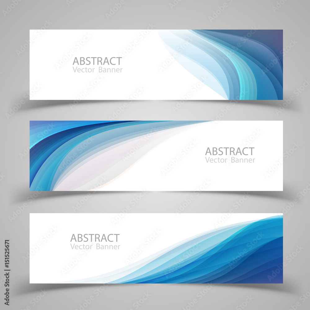 Wall mural set of banner templates modern abstract vector illustration.