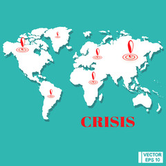 Crisis on the world map.