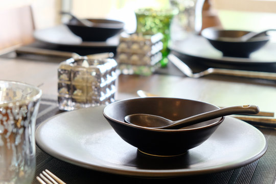 Detail  image of Elegant dining table setting