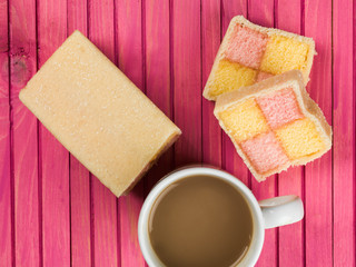 Almond Flavoured Battenberg Sponge Cake