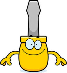 Happy Cartoon Screwdriver