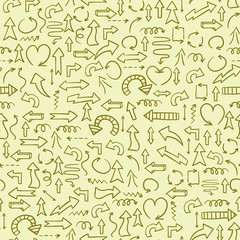 Fototapeta na wymiar Cartoon doodles hand drawn style seamless pattern summer design wallpaper vector illustration.