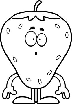 recommend clip art: Surprised Cartoon Strawberry
