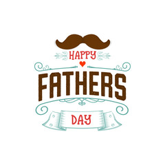 Father's Day badge design . Sticker, stamp, logo - handmade. With the use of typography elements, calligraphy and lettering