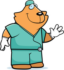 Cartoon Cat Doctor