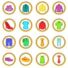 Clothes vector set, cartoon style
