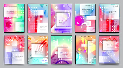 Business brochure design, abstract background, vector template, a4