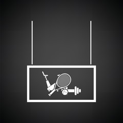 Sport goods market department icon