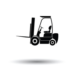Warehouse forklift icon