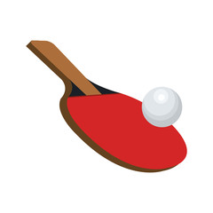 ping pong rackets and ball vector illustration design