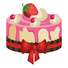 delicious and sweet cake icon vector illustration design