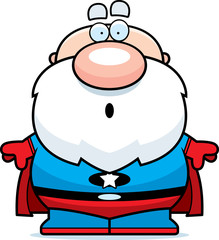 Cartoon Surprised Superhero