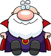 Cartoon Wizard Sitting